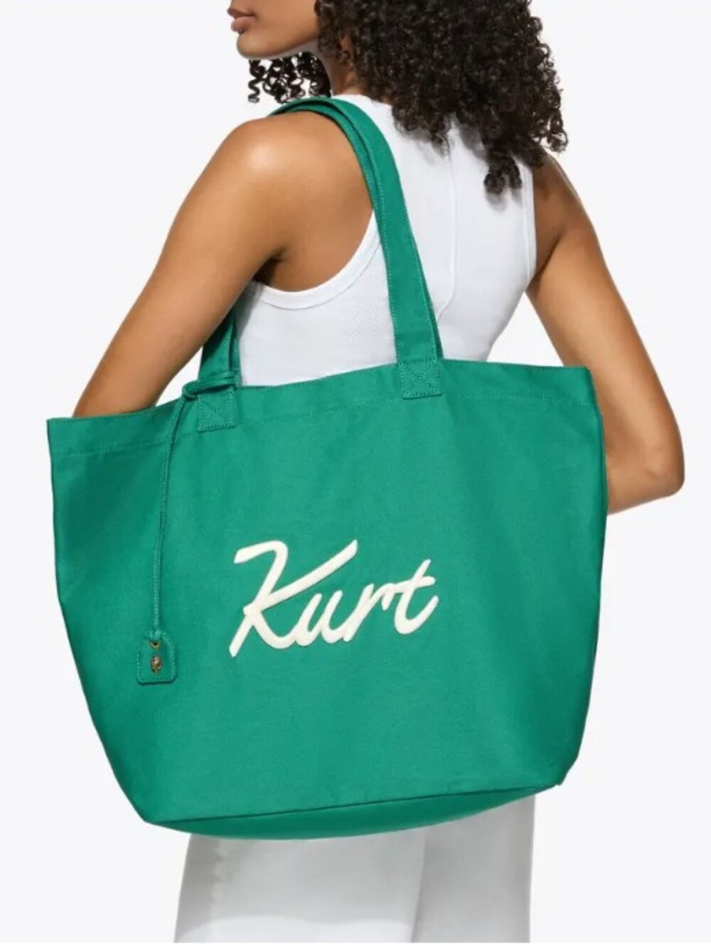 Kurt Geiger-Cabana Large Kurt Tote Bag - (Green-Teal 💚🩵)